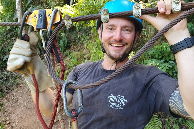 2 Hrs Zipline + ATV Riding 40 Minutes in Krabi - The 70-meter abseil platform: big views for big nerves