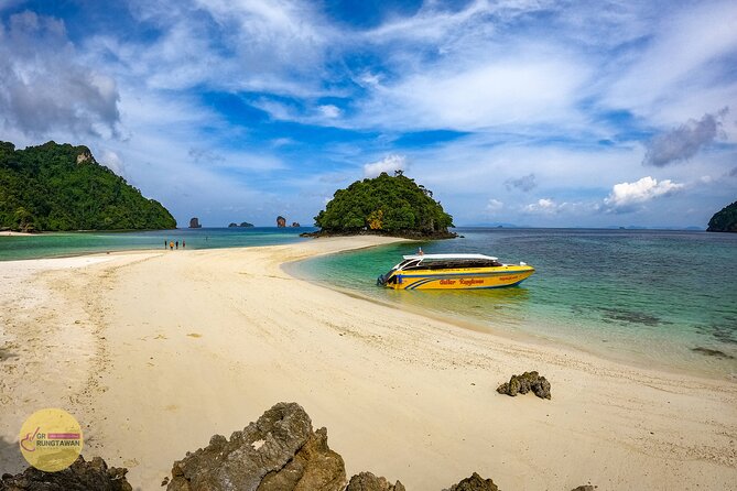 4 Islands Day Tour by Speed Boat from Ao Nang, Krabi - Tup Island sandbar walk: the low-tide showpiece