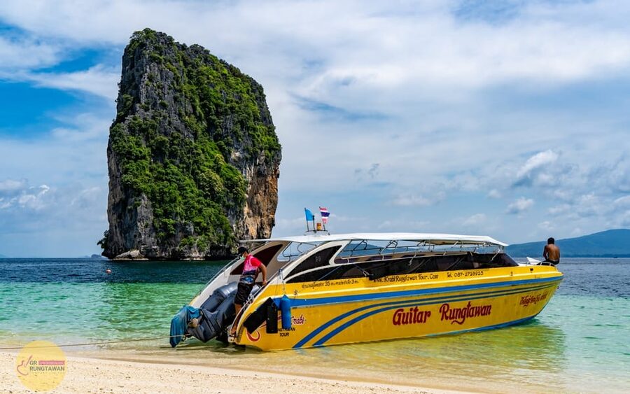 Ao Nang: 4 Islands Day Tour by Speedboat or Longtail Boat - Chicken Island: swimming with the chicken-head landmark