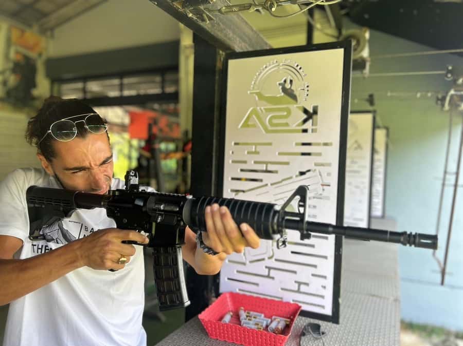 ATV adventure and shooting range - The shooting range lesson: coached M4 .22LR with 10 bullets