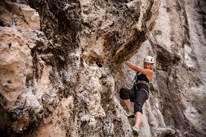 Beginner's Full Day Rock Climbing and Caving Tours at Railay Beach in Krabi - Getting Moving: Pickup, Check-In, and the Boat-Hop to Railay
