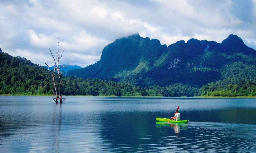 From Krabi: 1-Day Khao Sok & 2-Day Cheow Lan Lake Safari - Floating the Khao Sok River: swim-ready moments and bright fish