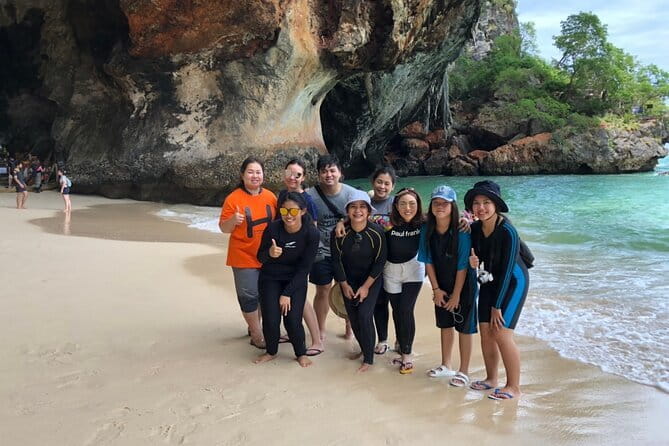 From Krabi - 4 Islands Speedboat Tour with Lunch & Snorkelling - Phra Nang Cave Beach: The Famous Cave and Local Spirit House