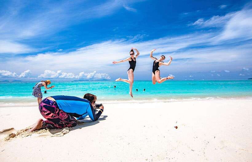 From Krabi: Maya Bay, Bamboo & Phi Phi Islands Day Tour - Loh Samah Bay to Maya Bay: the movie-famous walk and the crowd reality