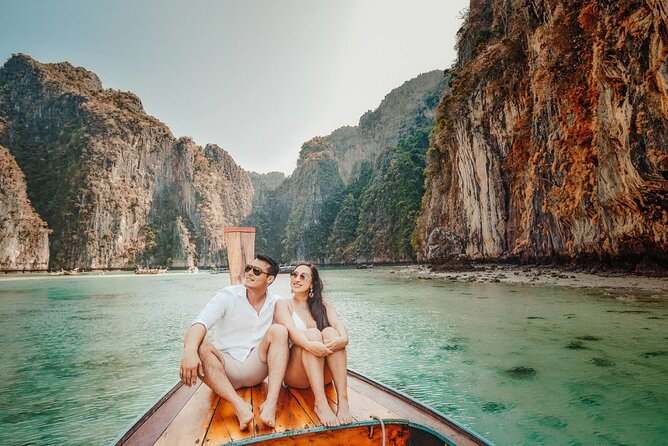 Holiday Travel Photoshoot with Long-tail boat Phi Phi Islands - Maya Bay: iconic setting, and how to make it feel personal