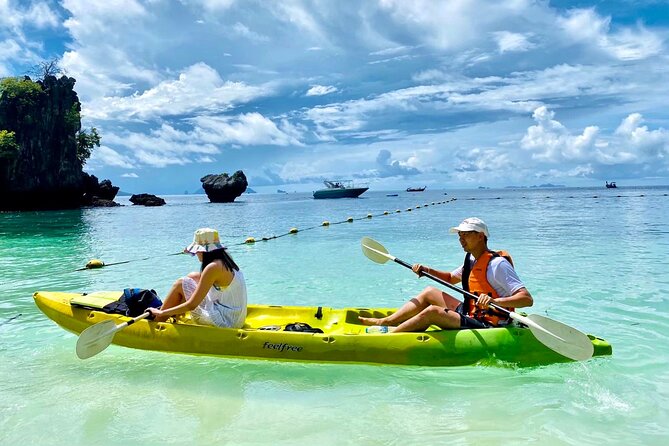Hong Islands Longtail Boat Tour with Kayak Paddling - Ko Daeng (Red Island) snorkeling: clear water, coral under your feet