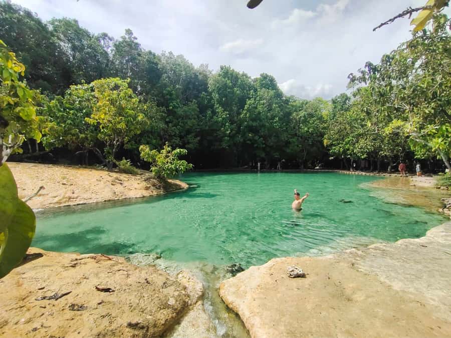 Ko Lanta: Full Day Emerald Pool&Hot Spring With Tiger Temple - Hot Stream Krabi: mineral hot tubs at 40–50°C