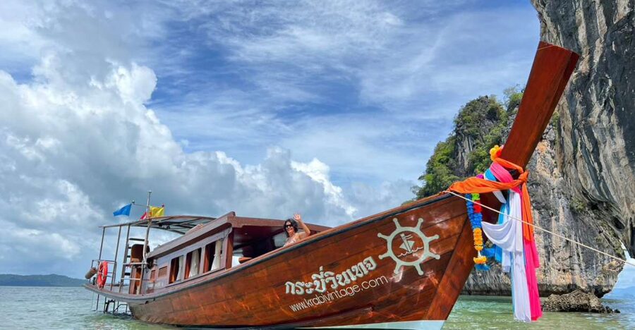 Krabi 4 island by luxury vintage boat sunrise / sunset - Ko Tup and the Sandbar Moment: Talae Waek