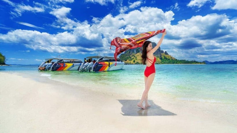 Krabi: 4 Islands and Caves Boat Tour with Lunch - Thale Waek (Sandbar): the low-tide moment for your camera