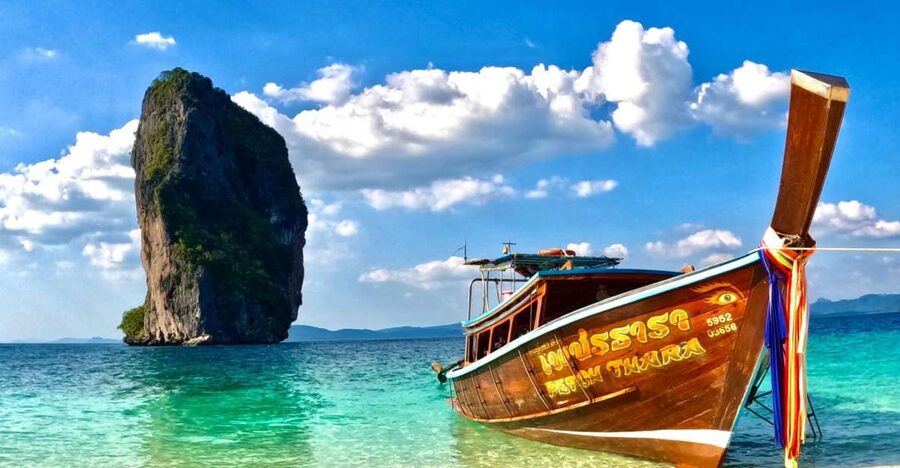 Krabi: 4 Islands Snorkeling Tour by Longtail Boat - Phra Nang Cave Beach at Railay: The Cliff-and-White-Sand Stop