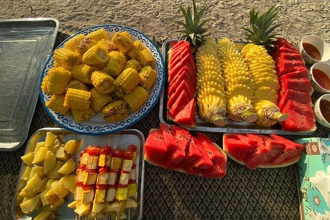 Krabi 7 Islands Longtail Boat Sunset BBQ - Pharanang Cave Beach sunset BBQ: the meal that actually fits the mood