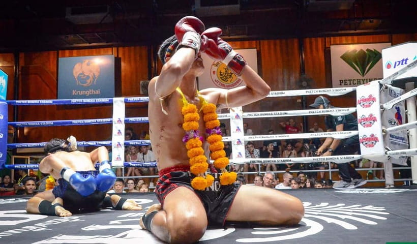 Krabi: Ao Nang Landmark Stadium Muay Thai - What the fights are like: eight-limb technique at night speed