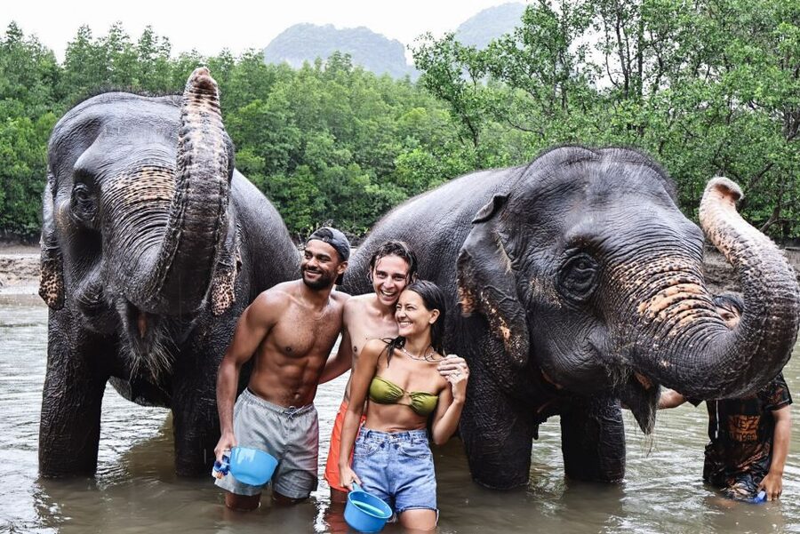 Krabi: Elephant Bathing Session at Krabi Elephant Shelter - The shower routine and bath time: expect to get involved