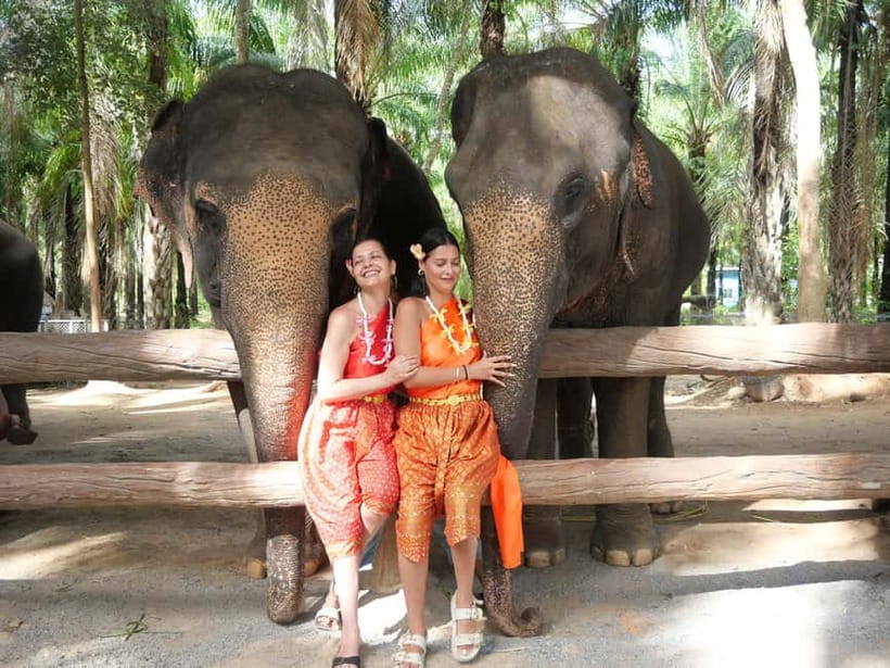 Krabi: Elephant Feeding Program with Traditional Thai Dress - Krabi Elephant Shelter Starts With Dressing Up (Yes, It Matters)