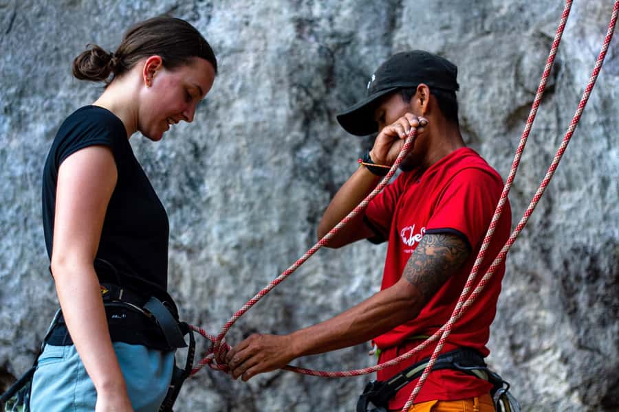 Krabi: Full-Day Rock Climbing Course at Railay Beach - Getting to Railay: songtaew and longtail boat logistics