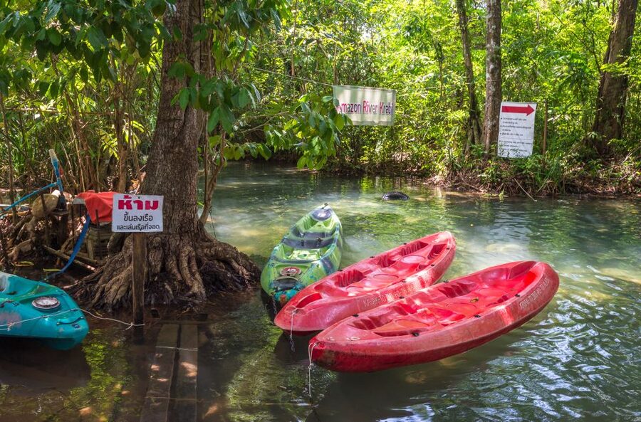 Krabi: Half-Day Blue Lagoon Kayaking at Klong Srakaew & ATV - Sa Kongsi Mountain area: stalactites, limestone, and movie vibes