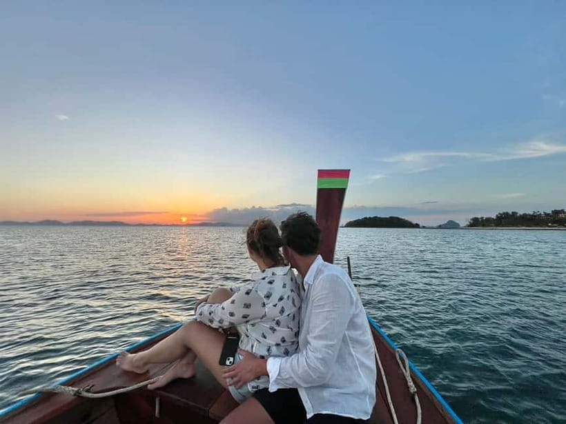 Krabi: Hong Island Sunset and BBQ Dinner Tour - Hong Island stops: emerald lagoons, limestone caves, and white sand time