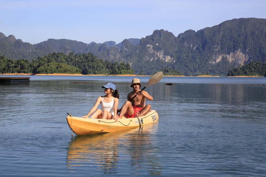 Krabi: Khao Sok National Park & Cheow Lan Lake Boat Tour - Raft house visit and wildlife viewing on the return