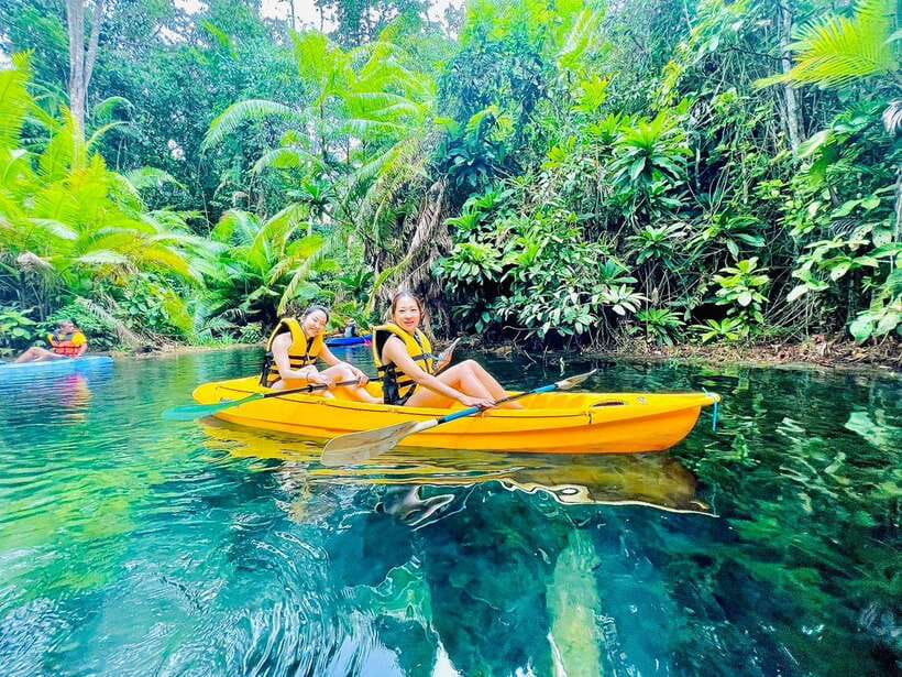 Krabi: Klong Root (Crystal lake) Kayaking tour - Pickup timing around Ao Nang, Krabi Town, and the beach areas