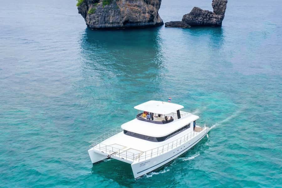 Krabi: Luxury Sunset Cruise to 4 Islands by Power Catamaran - Two Decks, Four Islands, One Big Sunset Plan