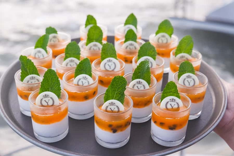 Krabi: Luxury Sunset Cruise to 4 Islands by Power Catamaran - Food and Dessert: Salt-Baked Shrimp and a Sweet Finale