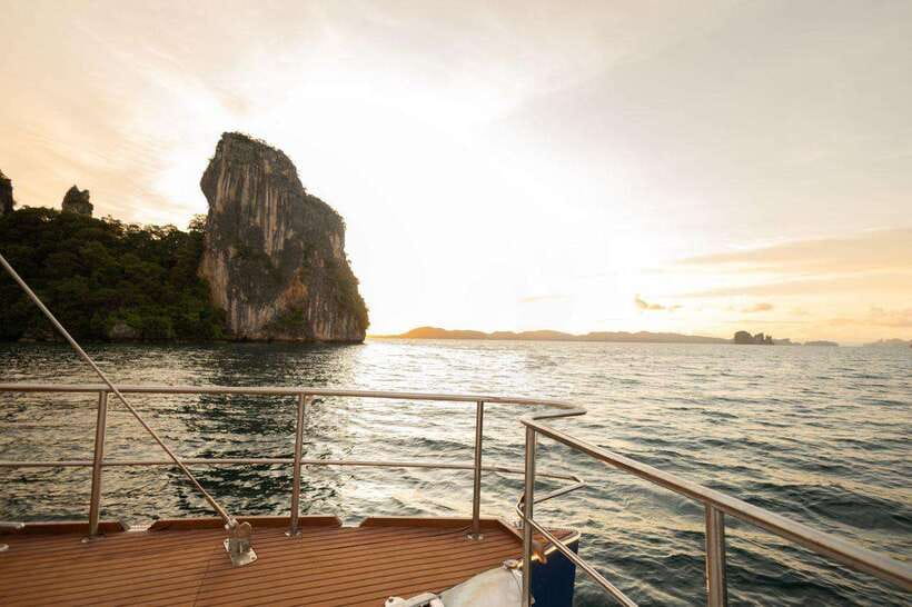 Krabi: Phi Phi Island Luxury Sunset Cruise by Meka Catamaran - Lunch, tea, and dinner onboard: food as part of the experience