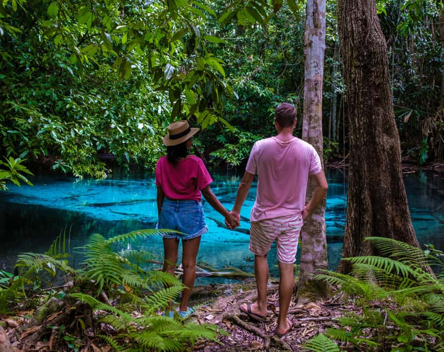 Krabi: Tiger Cave, Hot Springs & Emerald Pool Private Tour - Emerald Pool Swimming: Jungle Walk, Clear Water, and Pool Rules