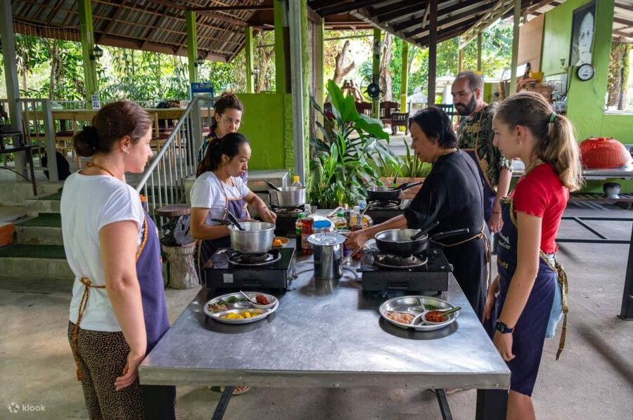 Krabi: Ya's Cookery Late Afternoon Thai Cooking Class - Starting with fresh ingredients in Ao Nang