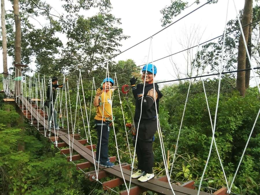 Krabi Zipline adventure - Canopy Treetop Walk Over the Protected Forest and Andaman Sea Views