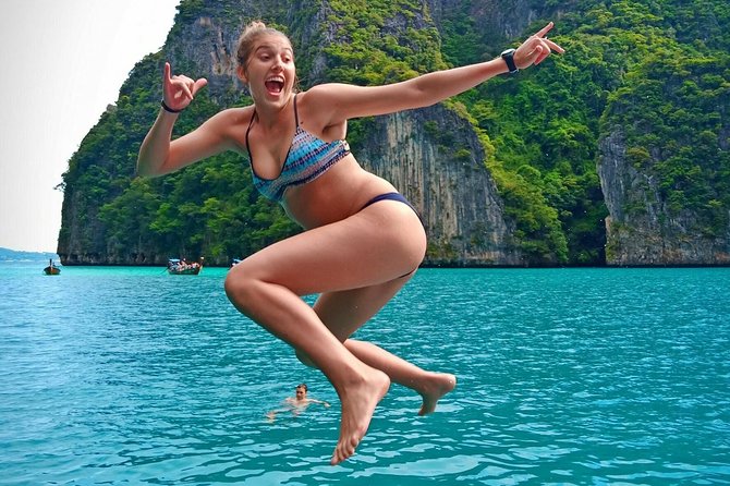 Phi Phi Early Bird & 4 Islands - Day Tour by Speedboat From Krabi - Viking Cave and Monkey Beach: Quick Boat-Level Look, Good Photo Odds