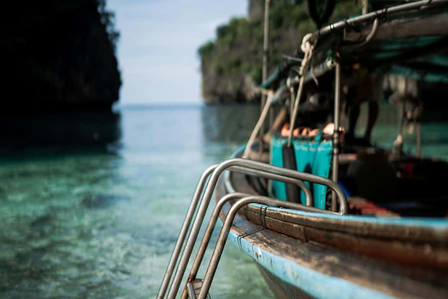 Phi Phi: Exclusive Full Day Longtail Boat to 7 Islands - Nui Bay: A Quieter Coast for Swimming and Snorkeling